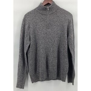 Bonobos 1/4 Zip Sweater – Gray – Men’s Medium – Cashmere Blend